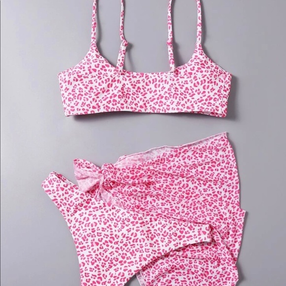 SHEIN Other - Pink Leopard Bathing Suit